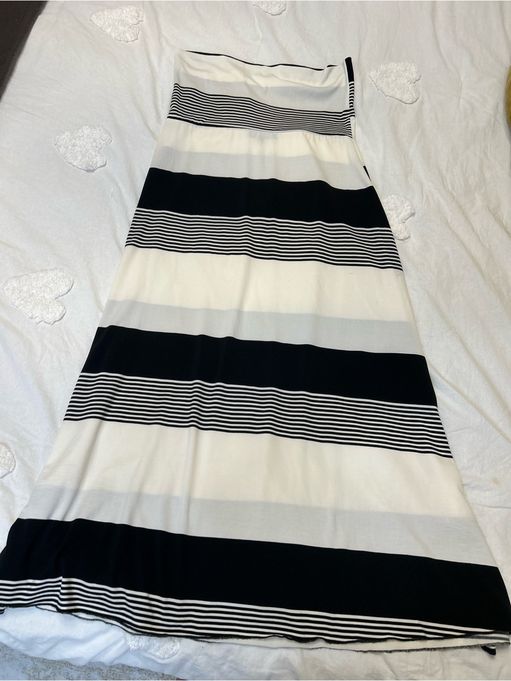 Striped Black and White Maxi Dress